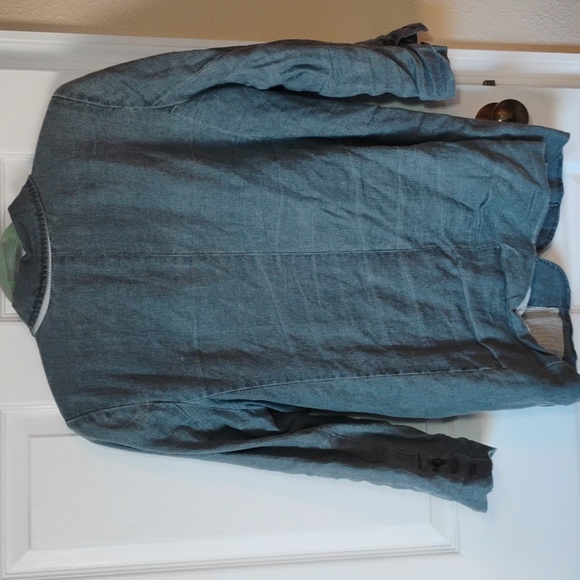 Abercrombie & Fitch Y2K Blue Denim/Cotton Blazer Size Large - Picture 4 of 7